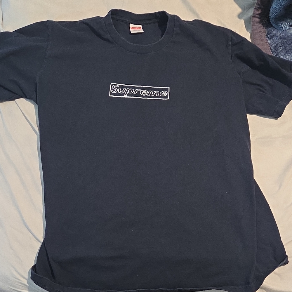 Supreme Navy Kaws Chalk Tee